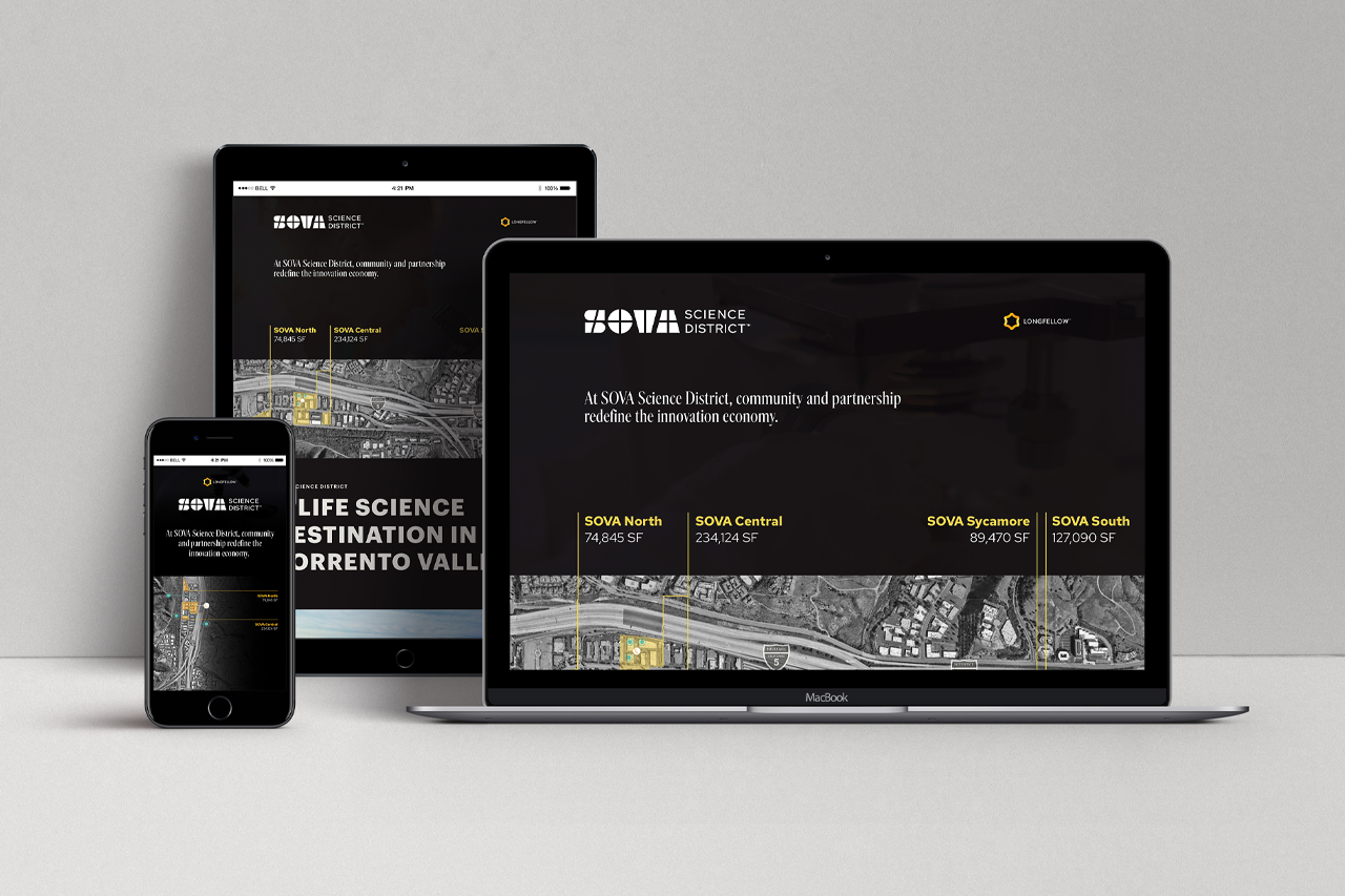 Responsive web experience for SOVA Science District